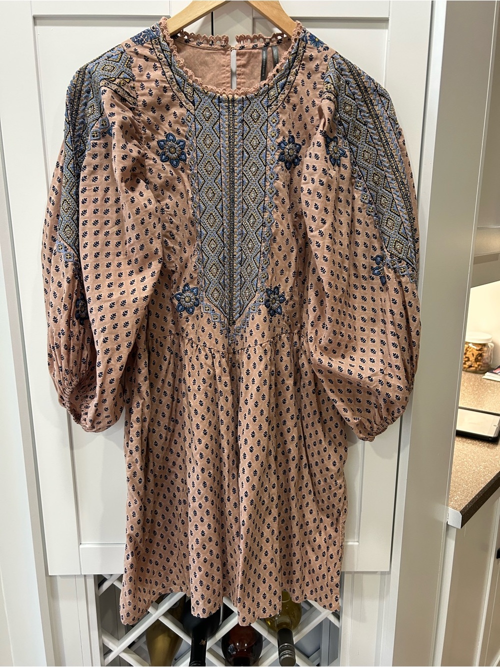 By Anthropologie Embroidered Tunic Mini Dress Medium Dress - Picture 5 of 7